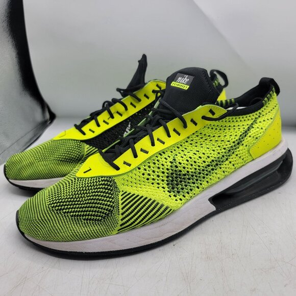 Nike Air Max Flyknit Racer Mens 14 Volt Black White Sequoia Shoes FD4610-700 main image 10